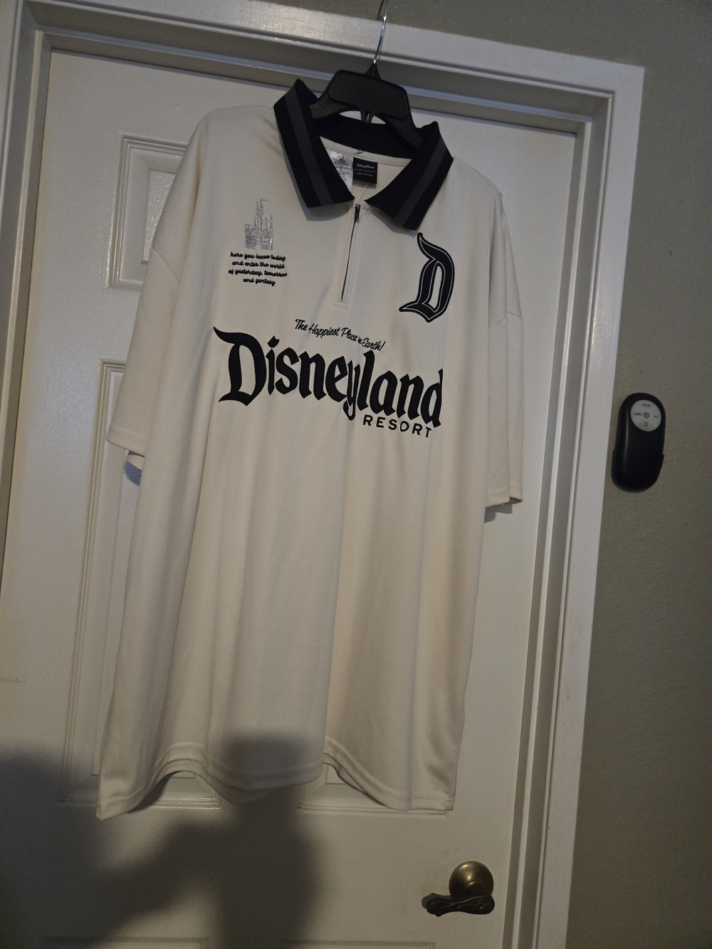 Disney x Her Universe Cream Polo Shirt with Black Trim Fits Like 3XL